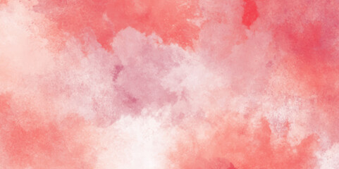 Beautiful watercolor art background. Pink and yellow shades aquarelle painted paper textured stain element for text design, Watercolor texture for cards, flyers, poster, banner background.