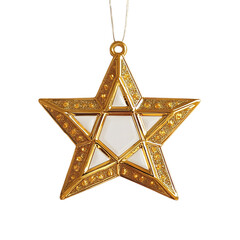 Gold Star Ornament: Christmas Decoration, Holiday Decor, Festive Pentagram