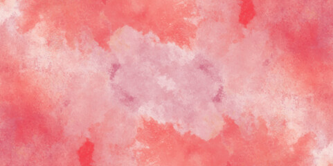 Beautiful watercolor art background. Pink and yellow shades aquarelle painted paper textured stain element for text design, Watercolor texture for cards, flyers, poster, banner background.