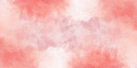Beautiful watercolor art background. Pink and yellow shades aquarelle painted paper textured stain element for text design, Watercolor texture for cards, flyers, poster, banner background.