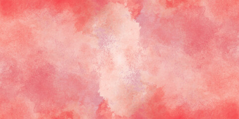Beautiful watercolor art background. Pink and yellow shades aquarelle painted paper textured stain element for text design, Watercolor texture for cards, flyers, poster, banner background.