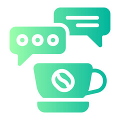 coffee chat Gradient icon
