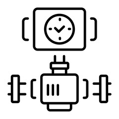 An outline style icon depicting pressure sensor