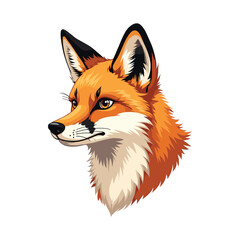 Fototapeta premium Side View of a Fox with Orange Fur