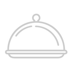 A clean and minimal line icon and service-themed symbols including  food platters  design