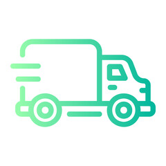 delivery truck Line Gradient Icon