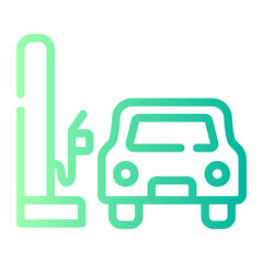 gas station Line Gradient Icon