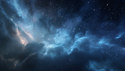 Obraz premium Nebula's Light An Astronomical Spectacle of cosmic dust and stardust, a sky full of stars.