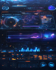 Obraz premium 3D abstract visuals and futuristic elements isolated on black, designed for versatile commercial use across technology, minimal, sci-fi, and eco concepts