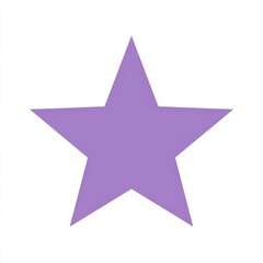 Fototapeta premium Lavender Star on White Background Simple Geometric Graphic Design