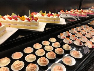 strawberry afternoon tea buffet at hotel dining