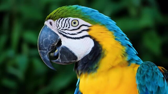 Colorful Macaw bird on the nature