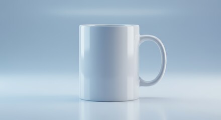 Obraz premium Blank White Mug Mockup Perfect for Branding and Design