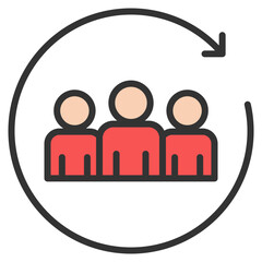 Agile Team Icon Element For Design