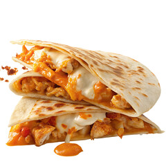Delicious cheesy quesadilla with chicken and savory spices for authentic Mexican flavor lovers