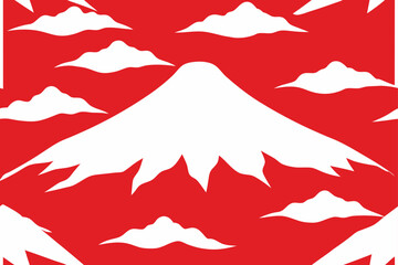 Fototapeta premium mount fuji outlines in repeating horizontal 