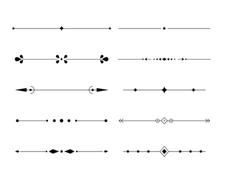 Hand Drawn Divider, Floral Borders Vector. Doodle dividers hand drawn line borders vector image Doodle Dividers Hand Drawn Line Borders Wedding Decoration Elements.