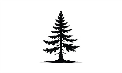Stylized pine tree silhouette design