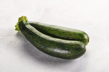 Raw young small green zucchini