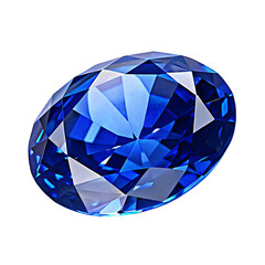 Brilliantly faceted sapphire gem glistens with vibrant blue hues against dark background elegance