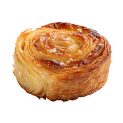 Delicious caramelized pastry swirl with golden layers perfect for breakfast delight lovers