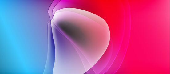 Abstract fluid shapes blend vibrant blue, purple, pink hues. Smooth gradients create dynamic visual effect. Modern design element.