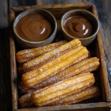Mexican churros rellenos filled with caramel video