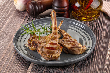 Delicous Grilled square rib of lamb