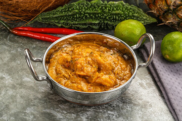 Indian prawn masala with spices