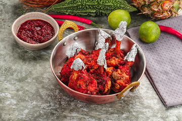 Indian cuisine - Red Chicken lolypops