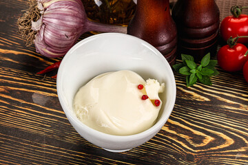 Italian soft young cheese burrata