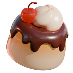 Chocolate Puding 3D Icon