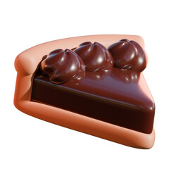 Chocolate Pie 3D Icon