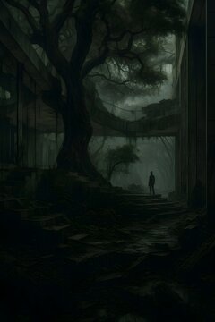 Scary house in the woods