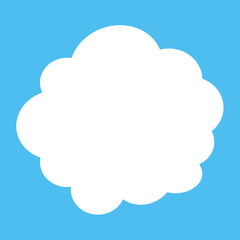 Cloud. Abstract white cloudy isolated on blue background. Vector illustration