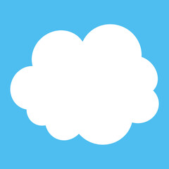 Cloud. Abstract white cloudy isolated on blue background. Vector illustration