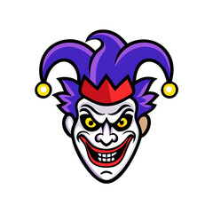 Obraz premium Joker mascot logo design isolated 