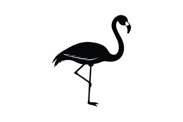 flamingo silhouette vector