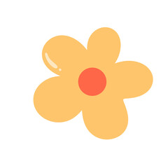 Cute Simple Yellow Flower Illustration