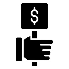 Open Bidding Icon Element For Design