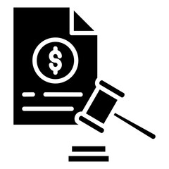 Bid Document Icon Element For Design