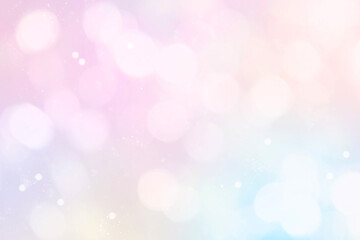 Fototapeta premium キラキラ背景素材 レインボー 玉ボケ 明るい 美しい 夏 幻想的 神秘的