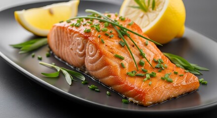 Salmon Fillet with Lemon and Chives