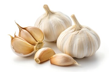 garlic isolated on white background