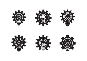 innovation icon silhouette vector illustration