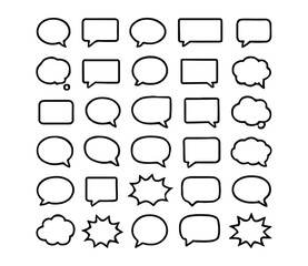 Fototapeta premium Black speech bubbles