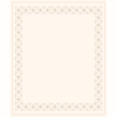 Vintage Decorative Certificate Border Frame