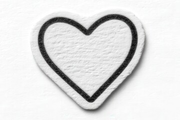 Heart shaped sticker against a bright white background symbolizing love and affection expressing universal positivity and connection, a striking visual for emotional insights