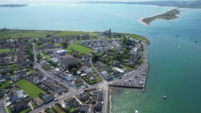 Abbeyside Dungarvan Waterford Ireland aerial view of harbour and Bay Epic Locations