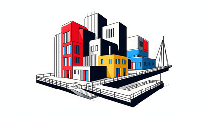 building of the city